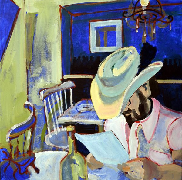 Blue Cowboy, the finished painting